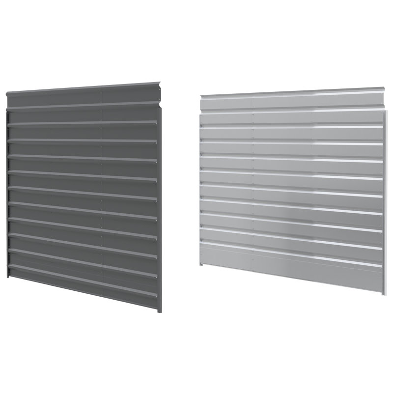 Charcoal Galvanized Steel Carport Enclosure Kit