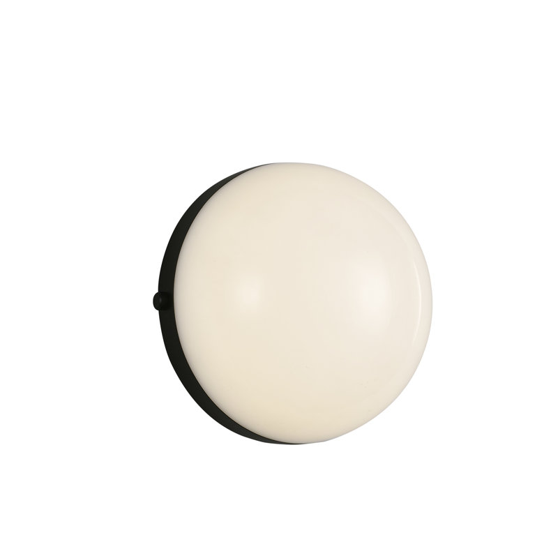 Globo LED Flush Mounted Sconce, Matte Black