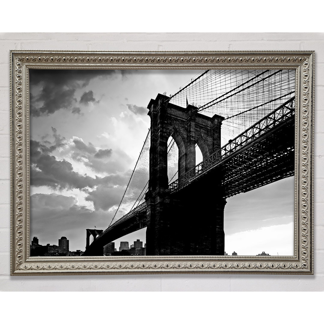 Brooklyn Bridge Sunset B N W - Einzelne Bilderrahmen Kunstdrucke