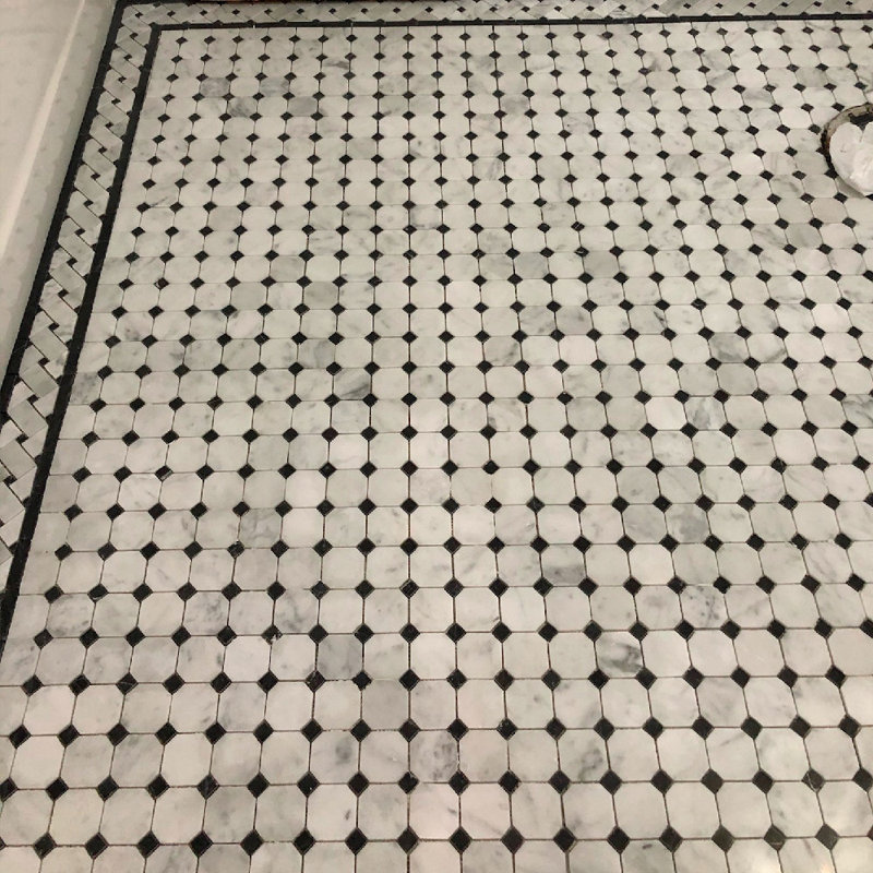 Carreau de mosaïque pour mur et plancher en marbre 12 po x 12 po