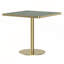 Table de salle à manger carrée moderne en tulipe, plateau en pierre frittée avec motif de marbre, piètement robuste en acier inoxydable, montage facile-473026414-473026413