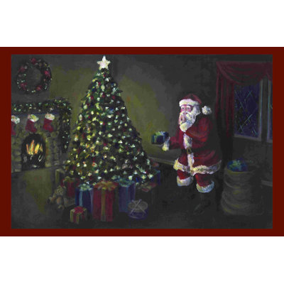 Sneaky Santa - peinture sur toile tendue