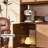 Solid wood frame storage cabinet bookcase