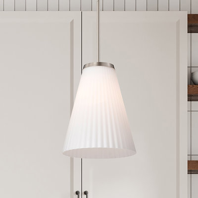 Royale - Large Pendant - Ribbed Glass
