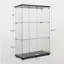 Vitrine vitrée à deux portes avec 3 tablettes, noir-194693309