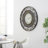Brown Metal Leaf Medallion Decorative Wall Clock with Scrolled Vines and Floral Accents