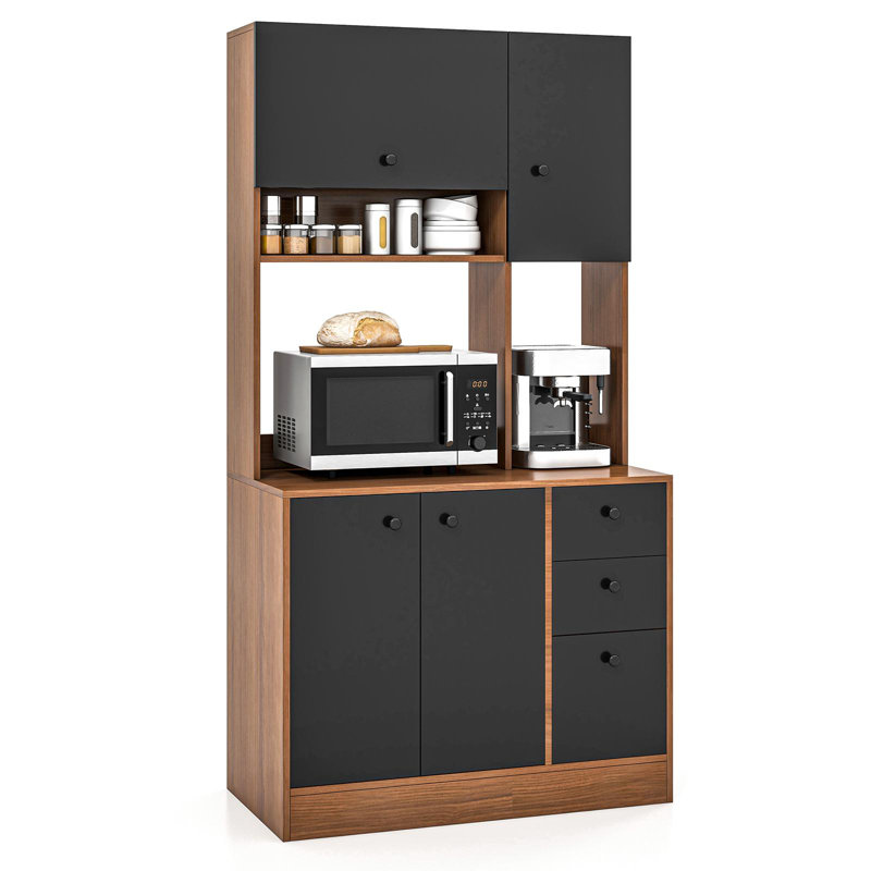 Garde-manger de 71 po Nycere, Noyer + noir