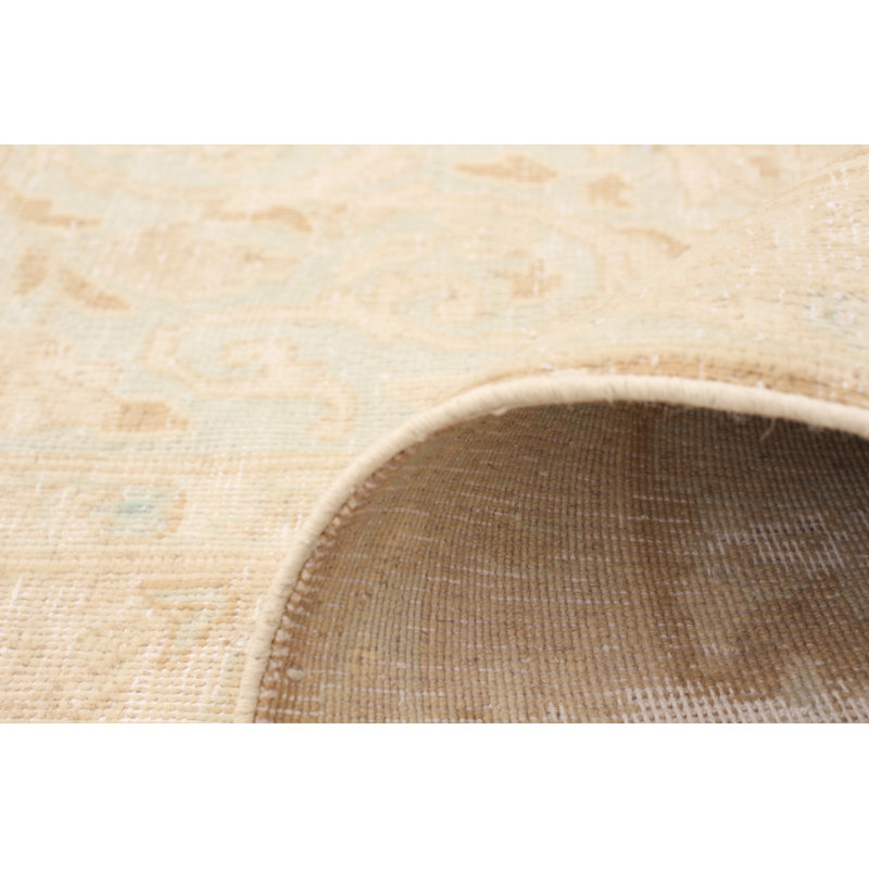 Tapis en laine vert foncé 9 pi 7 po x 12 pi 8 po "one-of-kind" noué la 2010 Lathbury