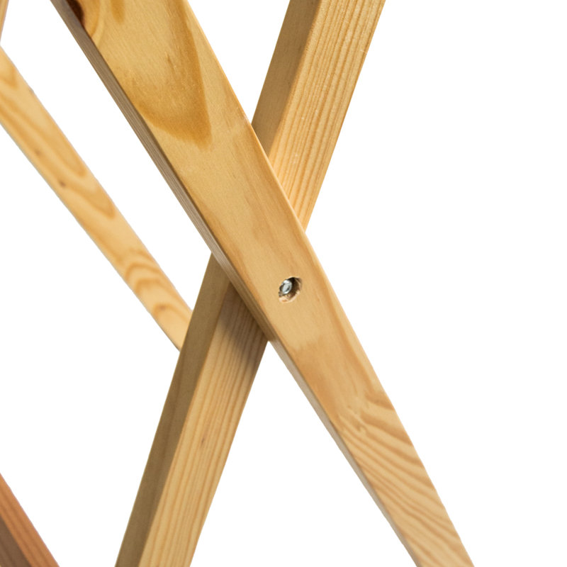 37cm Solid Wood Rectangular Folding Table, Natural