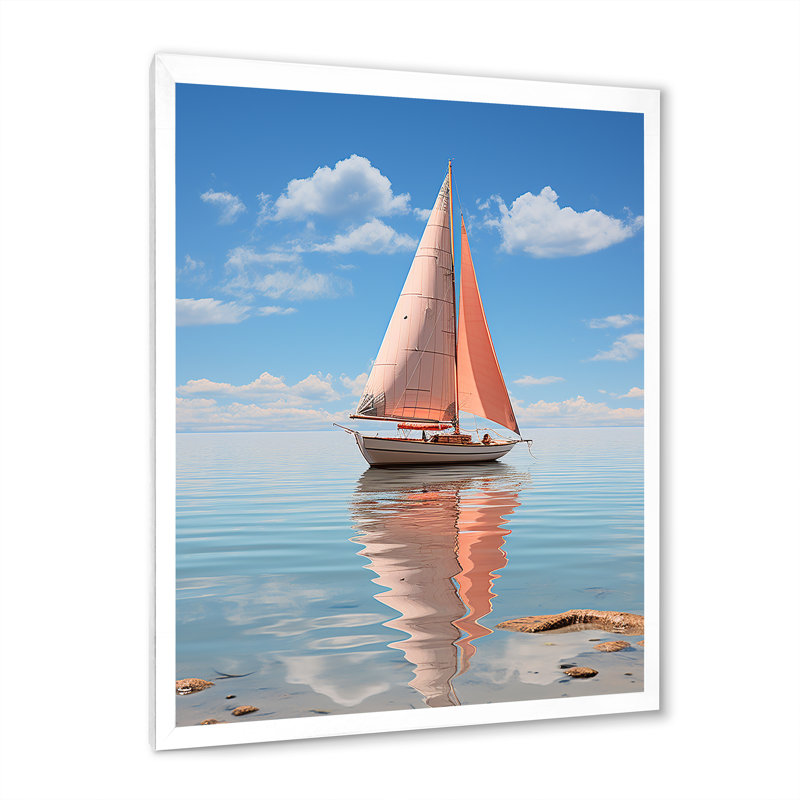 Horizon I, impression sur toile, H 40 po x l 30 po x P 1,5 po, Cadre photo blanc