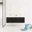 Meuble-lavabo mural 60 po avec lavabo, lavabo à double rebord épais en résine