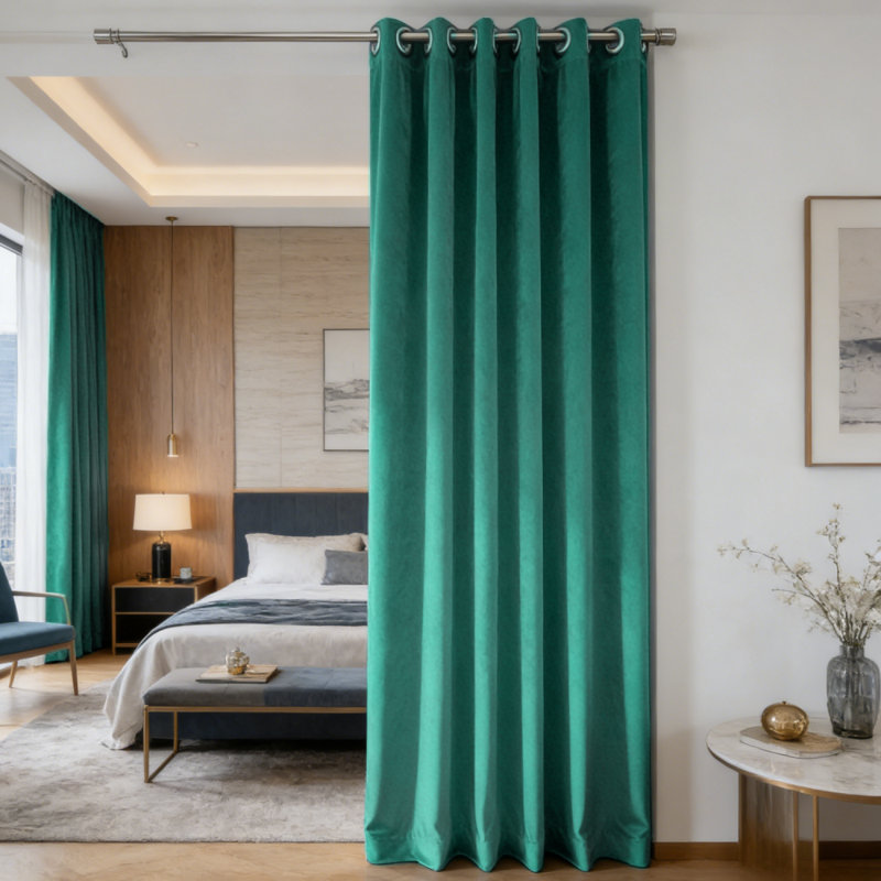 Grommet Velvet Curtains, 1 Panel - Super Soft Light Filtering Drapes, Noise Reducing & Privacy Protection Velvet Window Curtains for Living Room, Bedroom
