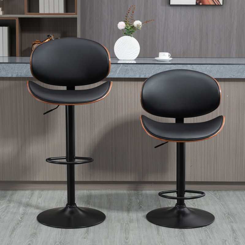 Tabouret de bar pivotant à hauteur ajustable Homcom