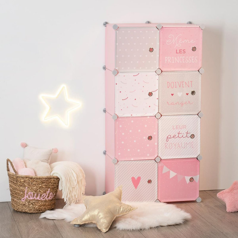 Amandus 125 cm H X 65 cm W Kids Cube Bookcase