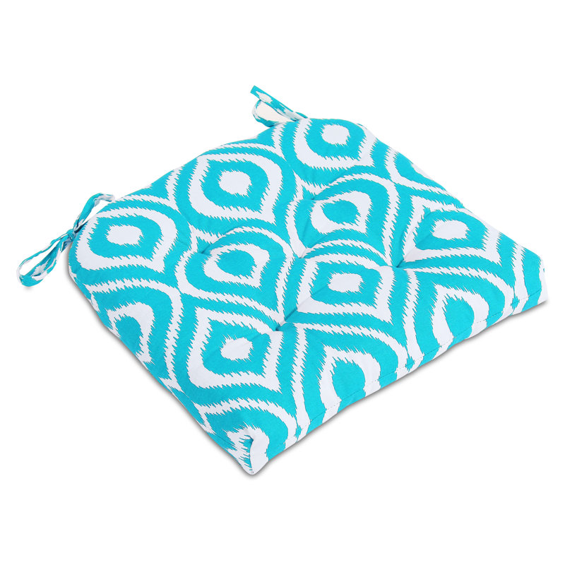 Outdoor 3'' Dining Chair Chair Pad, Turqouise
