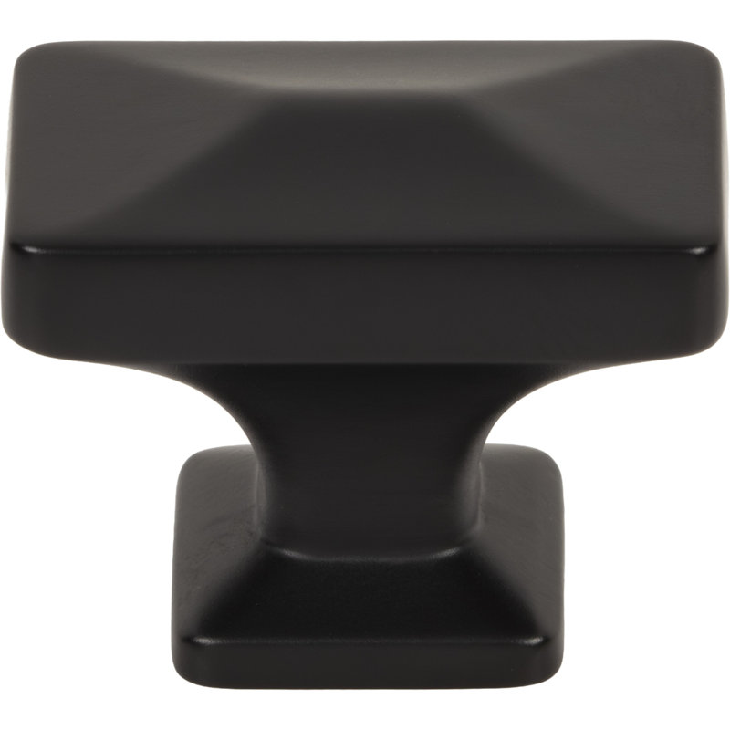 Califon 1 1/4" Length Rectangle Knob, Flat Black