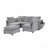 Modern Sectional Sofa Modular Sofa 93.7" U-Shaped Sofa Couch Sofa Bed L-Shaped Sofa With A Movable Ottoman, Storage Armrests And USB Ports, Grey-603840944