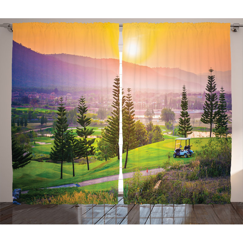 Semi Sheer Curtain Pair, 54" W x 96" L