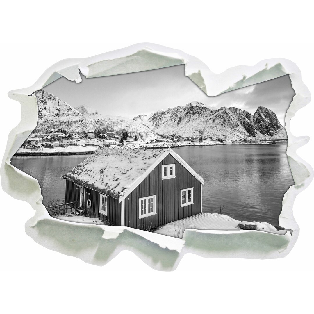 Wandtattoo Fischerhaus an den Lofoten-Inseln