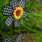 16-Inch Gingham Sunflower Spinner