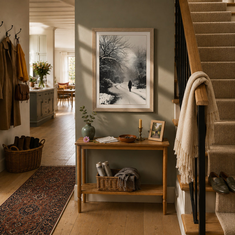 Figure In Frozen Solitude Scandinavian - Print, A1 - 84.1 x 59.4 cm, Oak