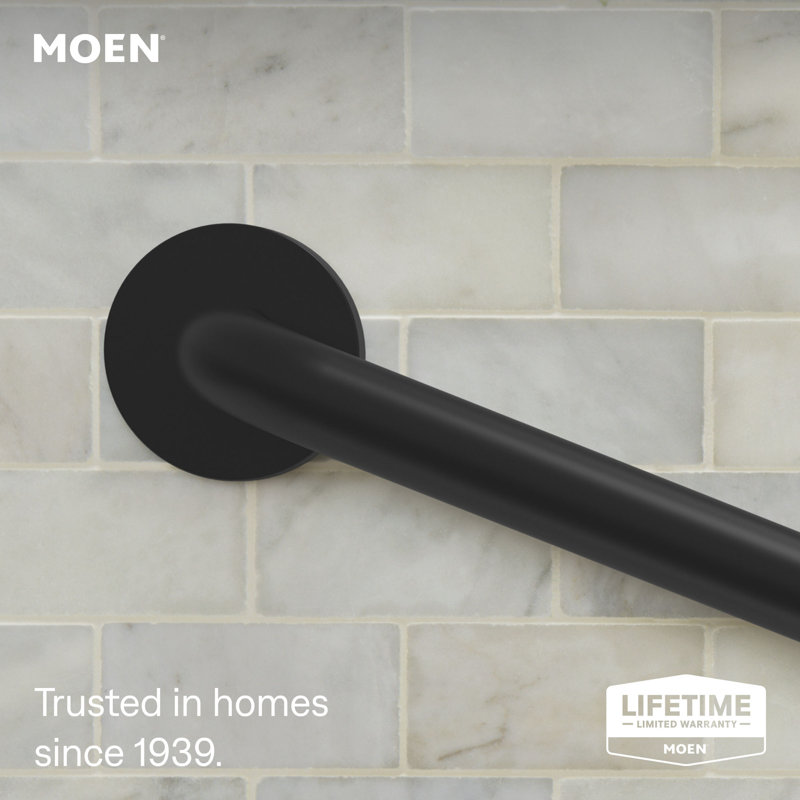 Concealed Screw Grab Bar, 24" W, Matte Black