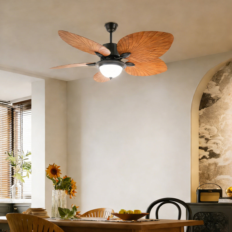 Ventilateur de plafond 52 po avec lumière, ventilateur de plafond à DEL 52 po, ventilateur moderne de 52 po avec éclairage intégré