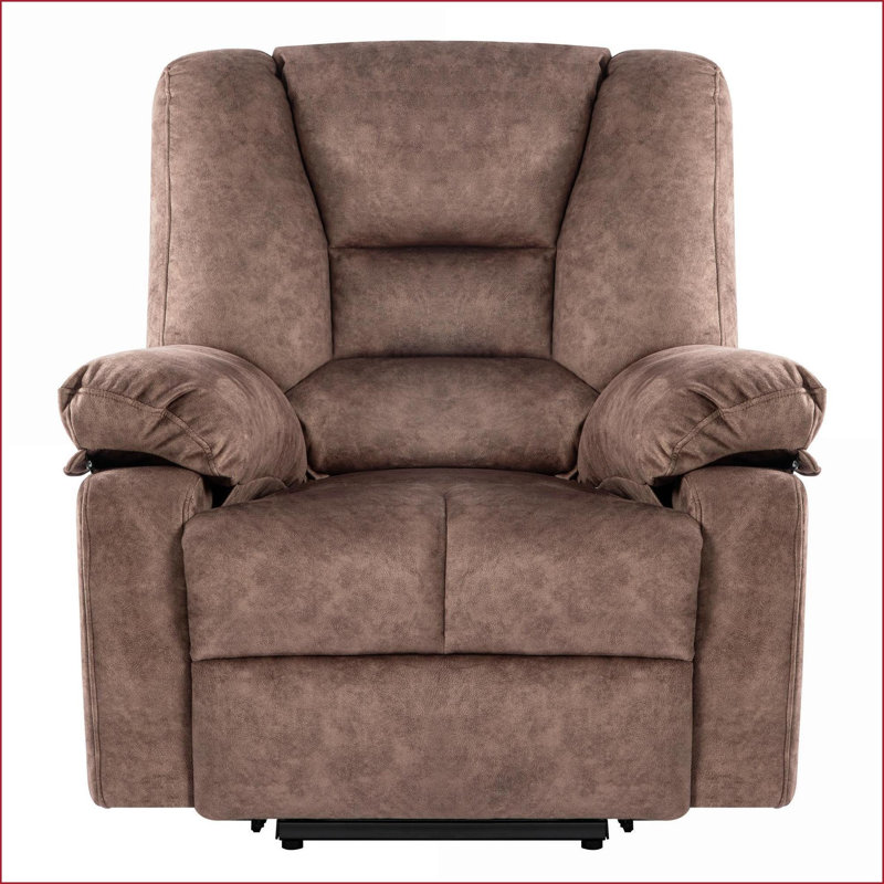Fauteuil inclinable électrique inclinable avec massage et amp; Chauffage, siège 23,6 po x P 20,5 po, capacité de 330 lb | Velours noyer brun
