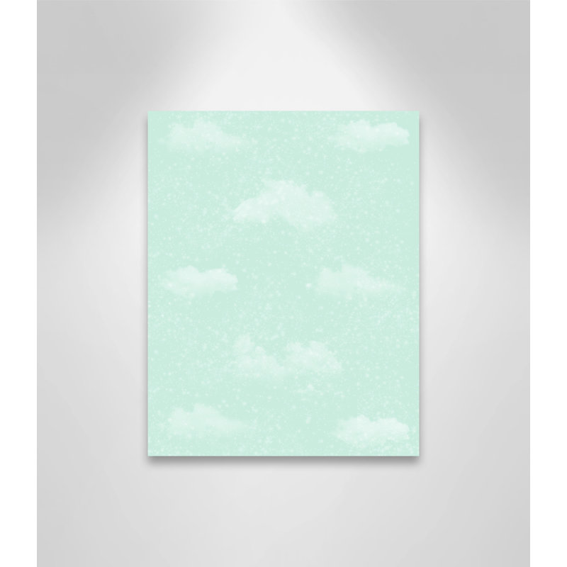 Art unique de nuages scintillants, H 14 po x l 11 po x P 1,5 po, Canevas