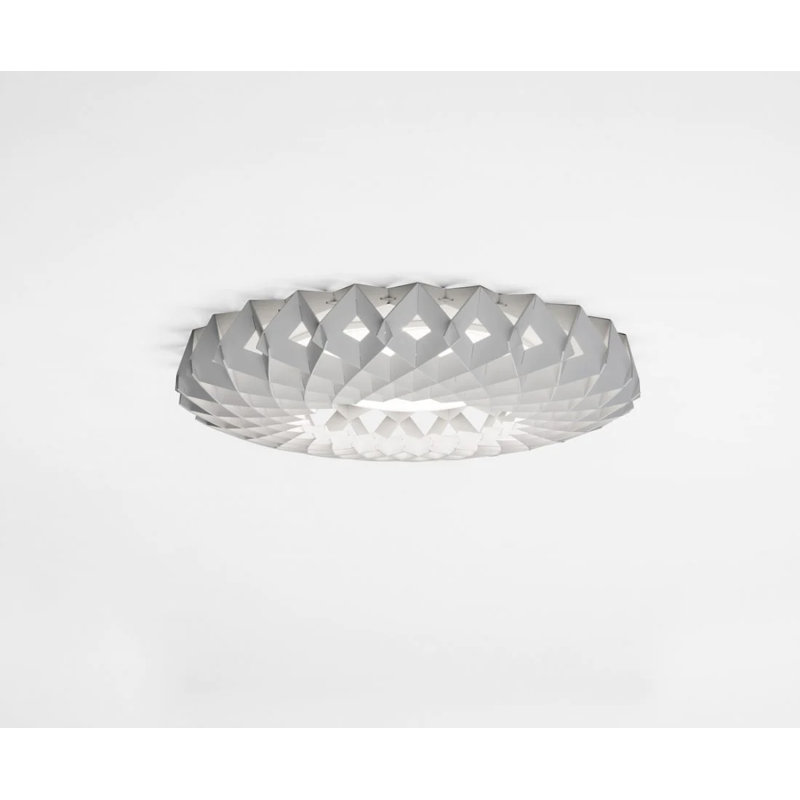 Pilke Wood Flush Mount, No, White Stained