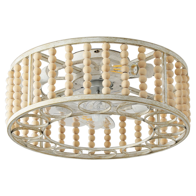 Ventilateur de plafond en cage 20 po avec lumière et télécommande Aaru pour chambre à coucher / salon / salle à manger Aaru