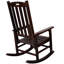 Chaise berçante surdimensionnée brune avec siège large et dossier haut, décoration intérieure et extérieure, chaise berçante confortable, surdimensionnée, assise, compatibilité, lisse