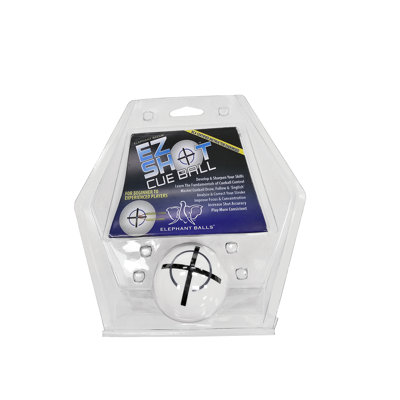 Brunswick EZ Shot Cue Ball – Training Pool Ball with Visual Feedback, Improves Stroke Accuracy & Cue Ball Control, Beginner to Advanced