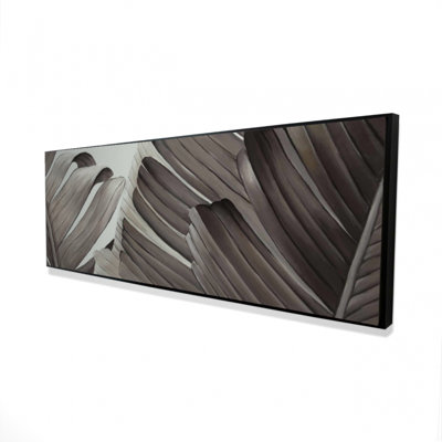 " Grayscale Tropical Leaves "