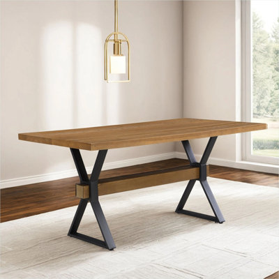 Table de salle à manger à pieds en X 6 pieds Seats