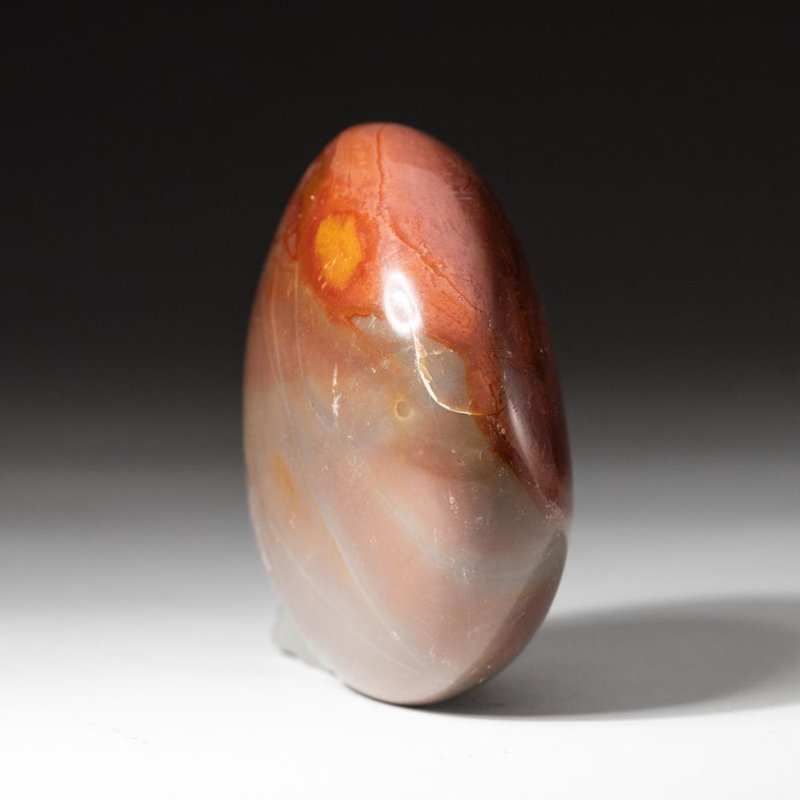 Polished Carnelian Palm Crystal from Brazil, 2" H x 1.5" W x 2.5" D, Tan
