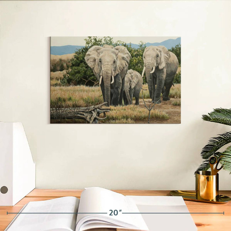 Éléphants de Brampt, H 8 po x l 12 po
