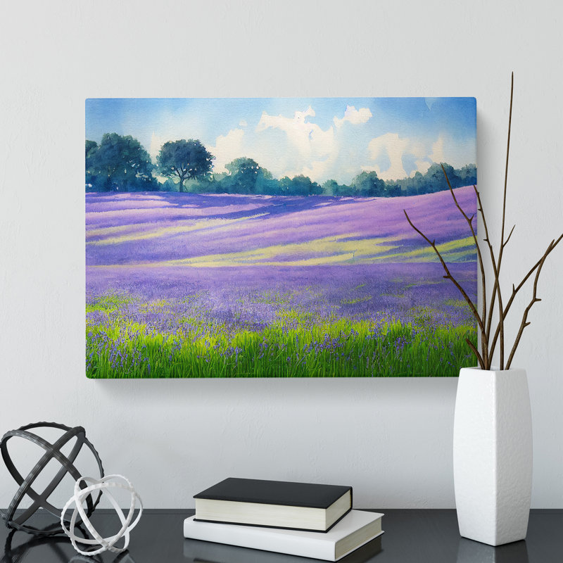 Serene Bluebell Field Vol.1 - Wrapped Canvas, 35cm H x 50cm W x 3cm D