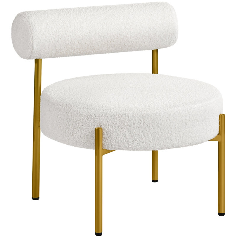 Marras 16'' H Boucle Upholstered Side Chair, White
