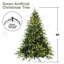 Arbre de Noël artificiel pré-éclairé avec lumières incandescentes blanc chaud, bouts de branches, pin articulé Pe + Pvc avec branches à mémoire de forme partielle, support en métal pliable pour la décoration des Fêtes-1913710552