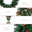4 décorations de Noël: blanc chaud, baies rouges, pin et 2 arbres décoratifs avec:, vestibule