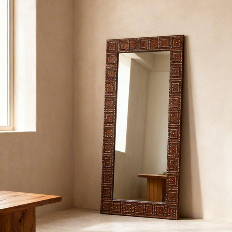 Miroirs rectangulaires pleine longueur en bois manufacturé, 70.87" H x 35.43" W