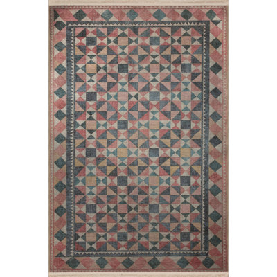 Creative Vintage Decorative Carpet with Mixed Geometric Patterns