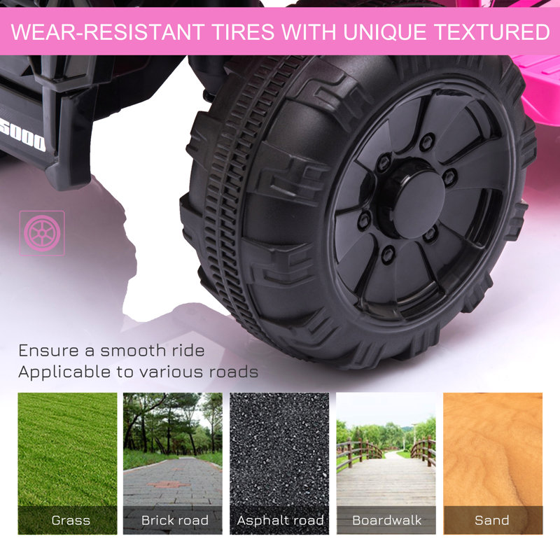 Pink 6-Volt Kids Quad ATV with Realistic Features
