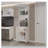 White Kitchen Pantry with 2-Pneumatic Door and Open Storage