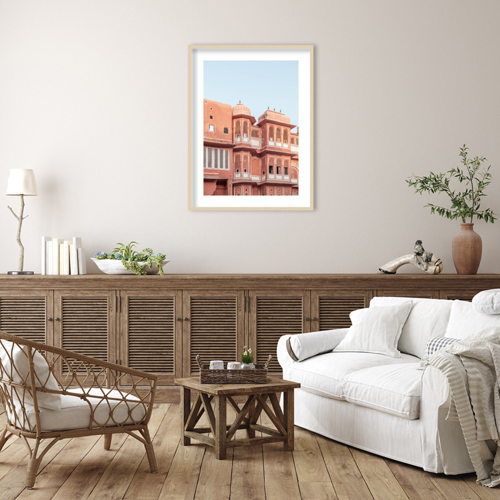 Daisey "Pink Palace" Print, Brown, 41" H x 31" W