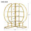 4 Tiers Home Office Open Bookshelf, Round Shape, Different Placement Ways, MDF Board, Gold Metal Frame, White