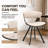 Hozaifa Upholstered Dining Chair With Curved Open-Back Design And Powder-Coated Iron Legs Twedt Collection-1130399067-1117490820
