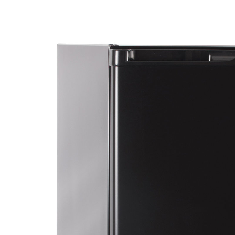 Black Compact Counter Depth Mini Fridge with Glass Shelves