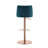 Viverette Swivel Upholstered Adjustable Height Counter Stool with Metal Frame-1024838916